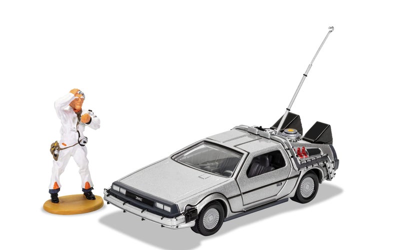 Corgi Back to The Future Delorean & Doc 1:36 Diecast Display Model CC05503 Silver - Image 3